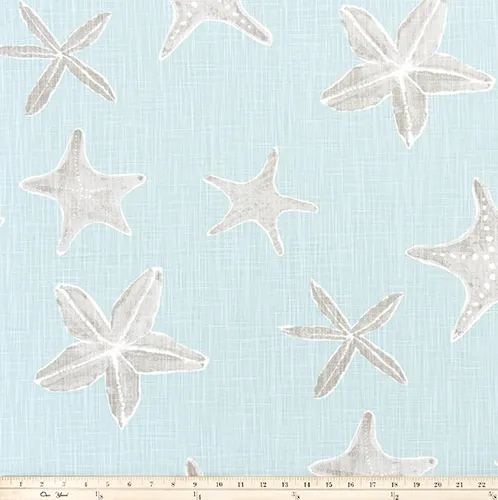 1 yard cut Sea Life Blue Haze Slub Canvas