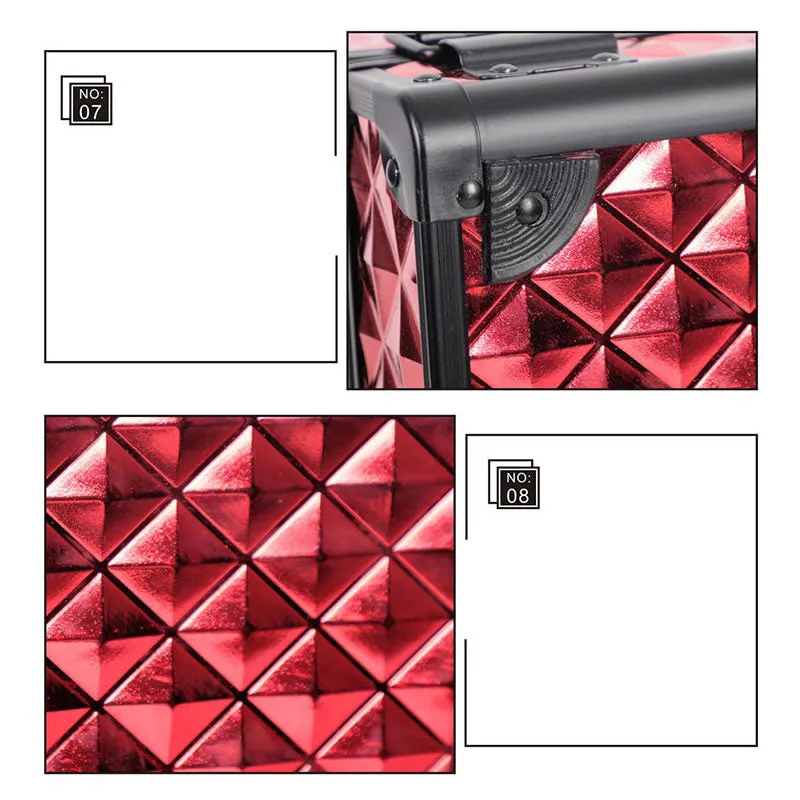 Aluminium Multi-Layer Make-Up Organiser Case -1623