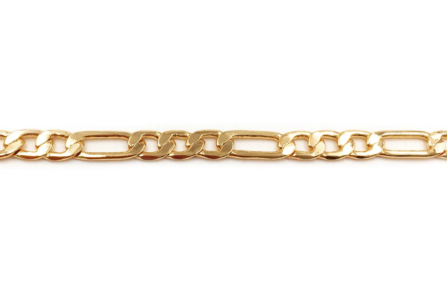 BCH1062 18 Karat Gold Plated Figaro Chain
