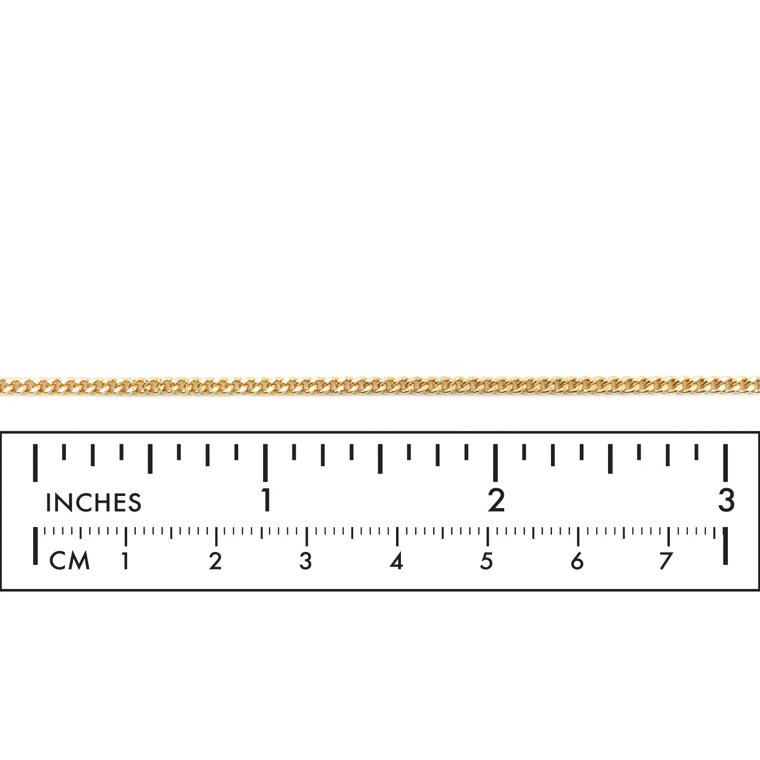 BCH1089 18K Gold Plated Diamond Cut Curb Chain
