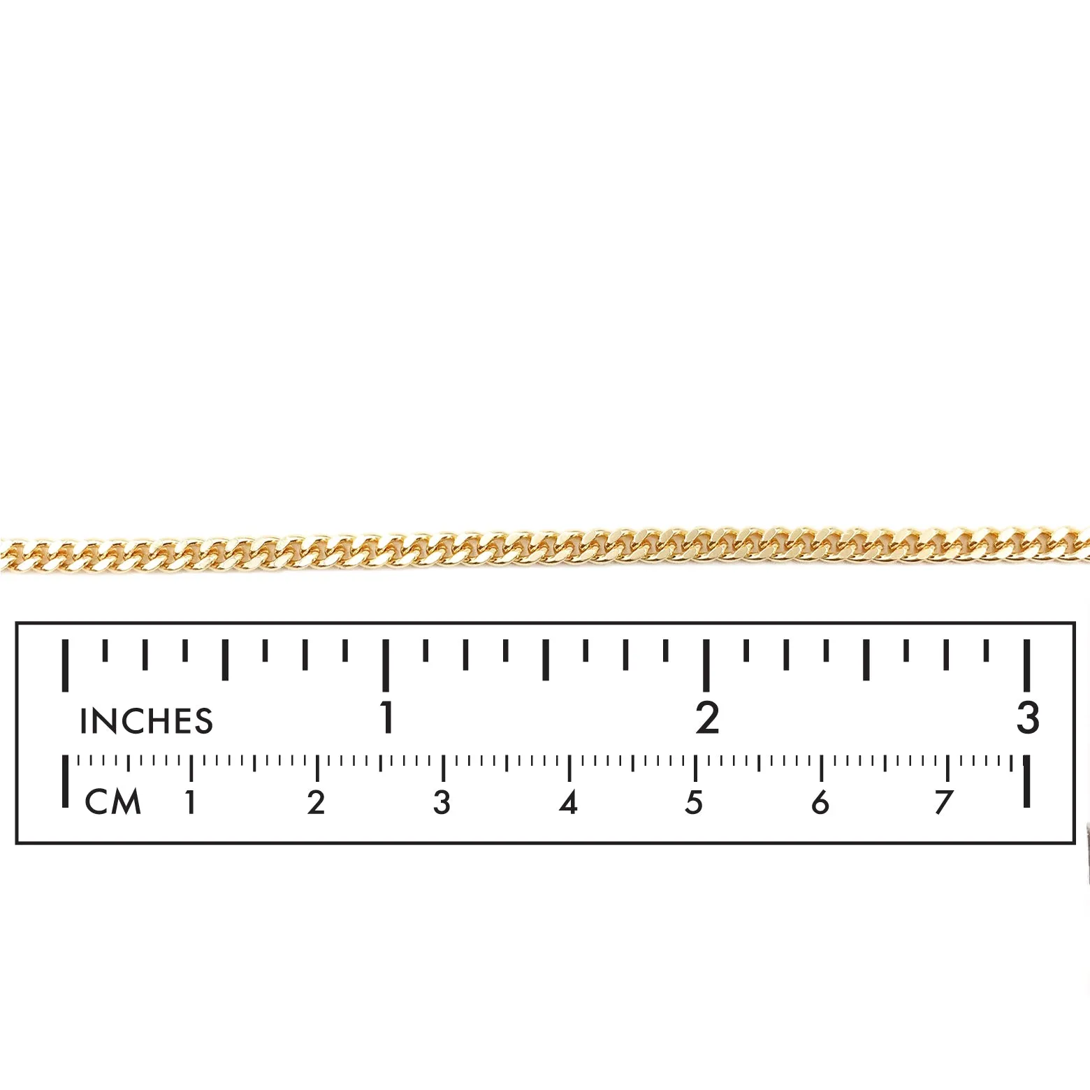 BCH1175 18 Karat Gold Plated Diamond Cut Curb Chains