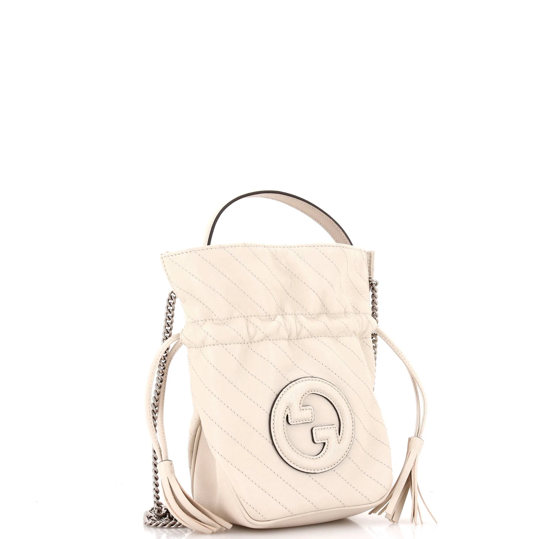 Blondie NM Bucket Bag Diagonal Quilted Leather Mini