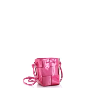Cassette Bucket Bag Maxi Intrecciato Patent Mini