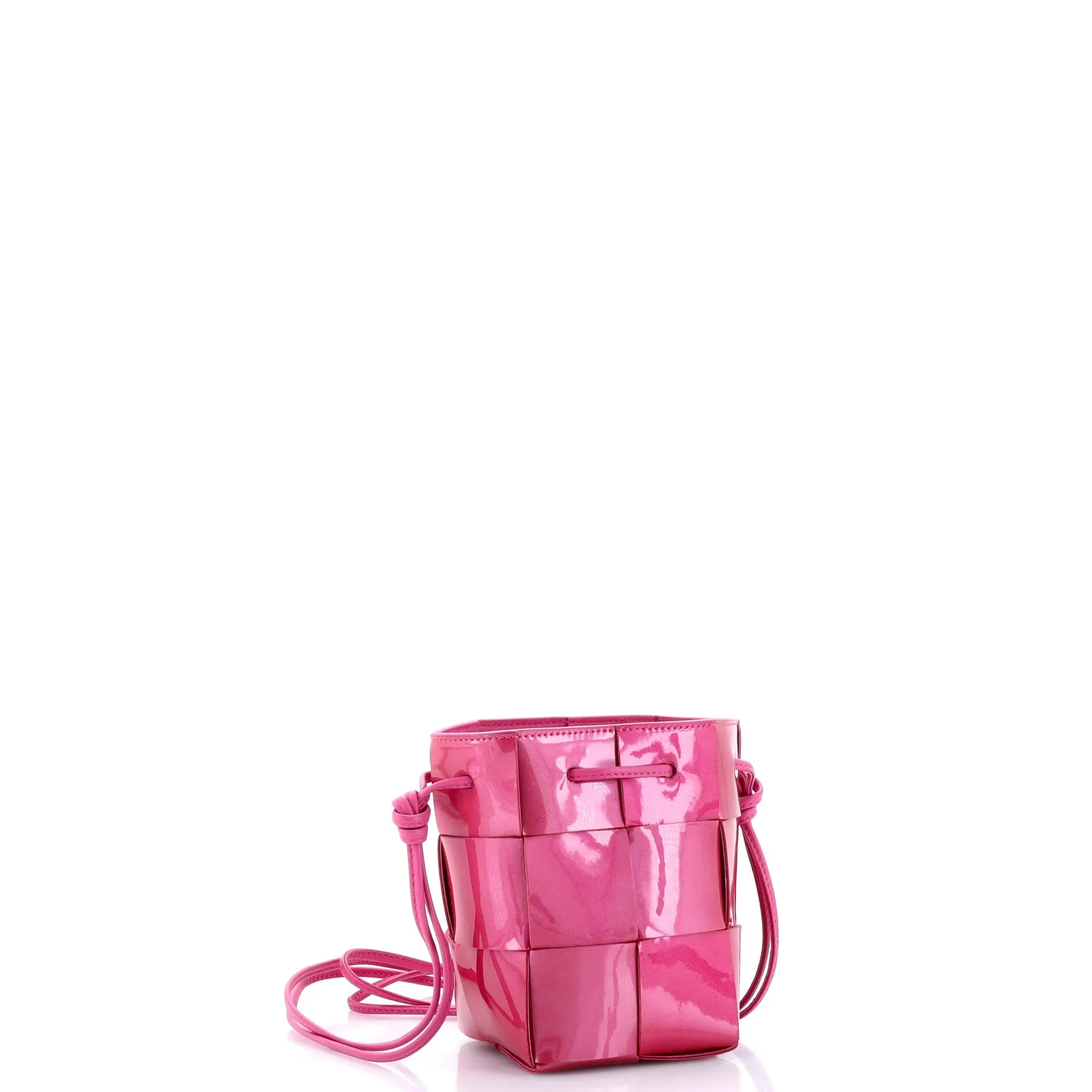 Cassette Bucket Bag Maxi Intrecciato Patent Mini