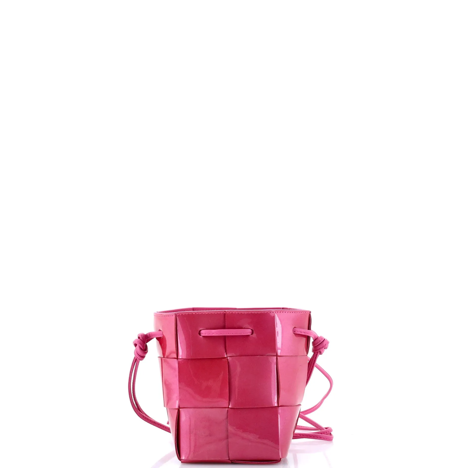 Cassette Bucket Bag Maxi Intrecciato Patent Mini