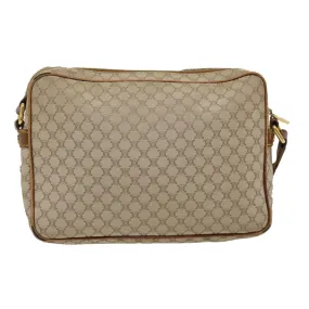 Celine Macadam Canvas Shoulder Bag Beige Brown  ar7069
