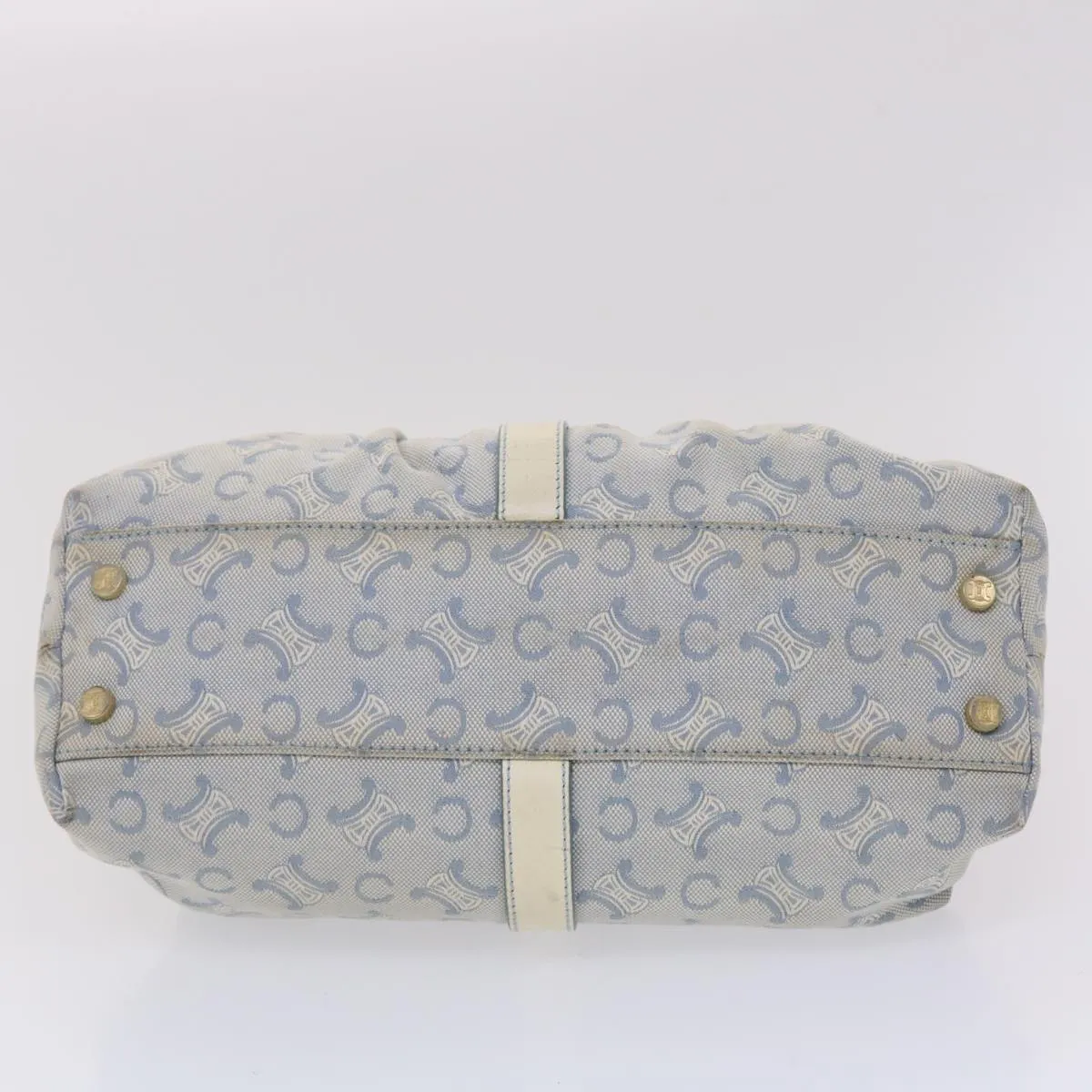 Celine Paris Macadam Shoulder Bag Canvas Blue White  bs6303