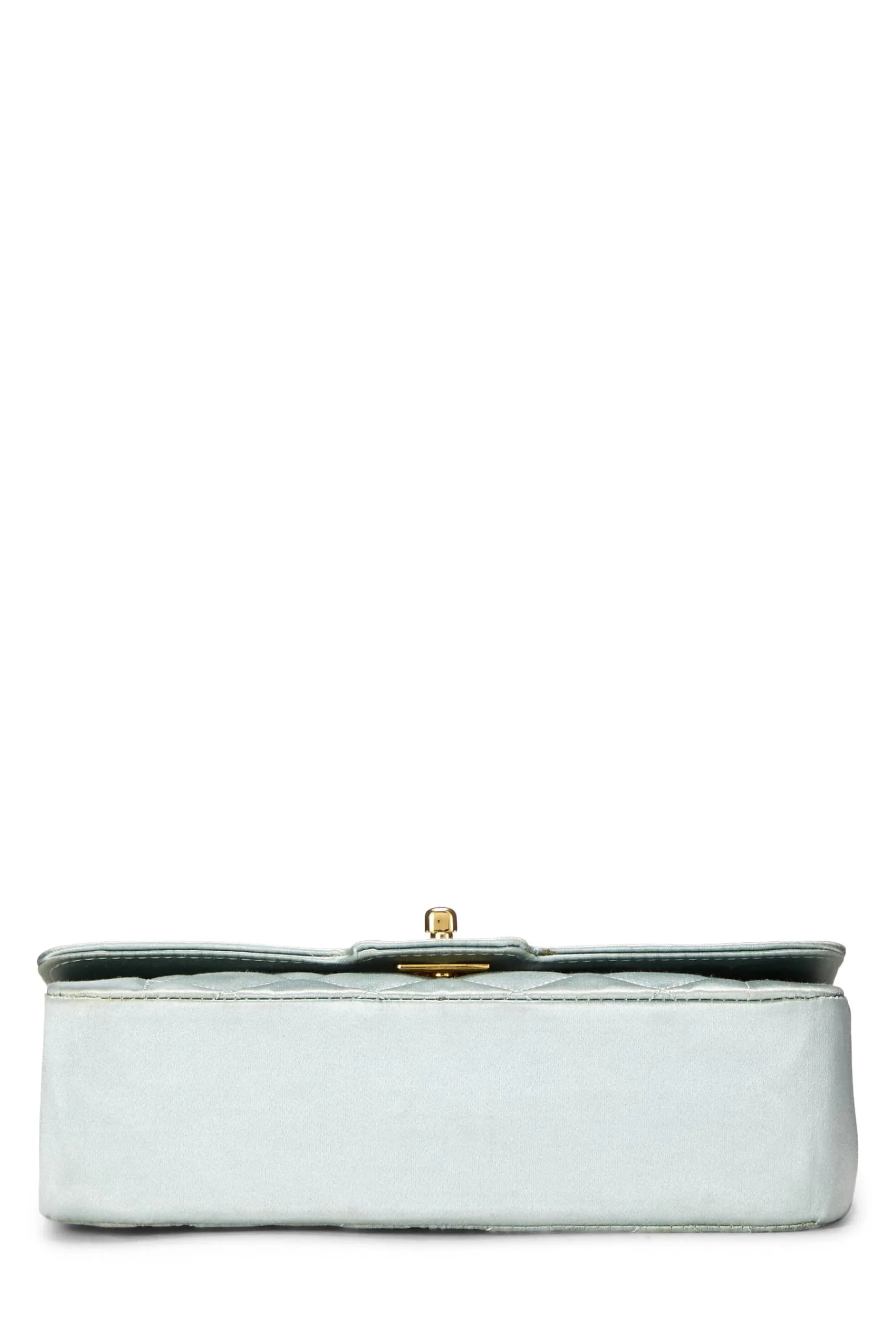 Chanel,  Blue Satin Border Tab Mini, Blue
