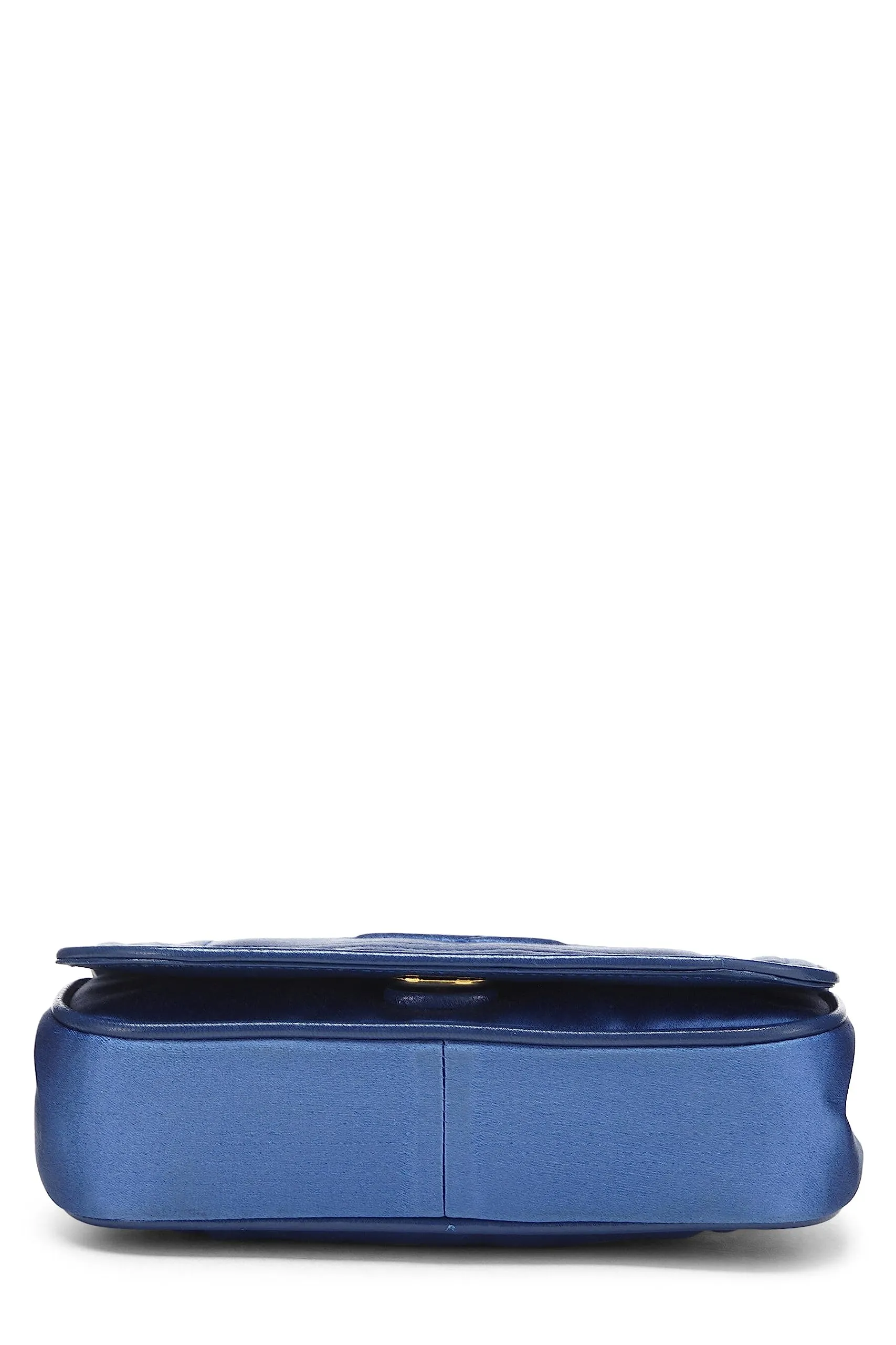 Chanel,  Blue Satin Triborder Flap Mini, Blue