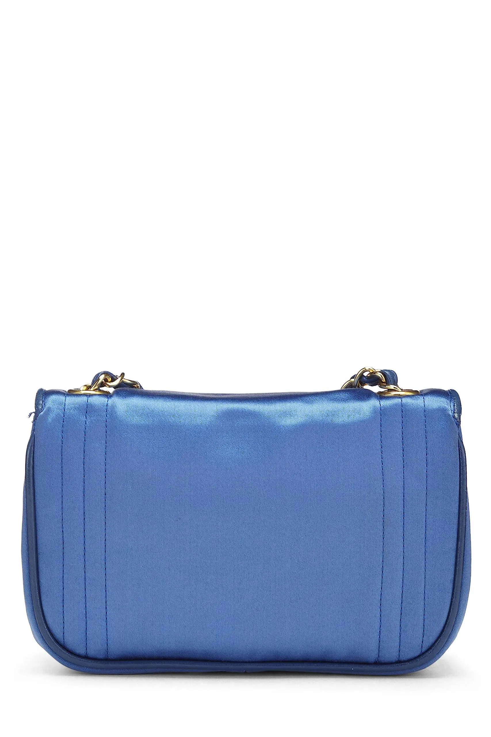 Chanel,  Blue Satin Triborder Flap Mini, Blue