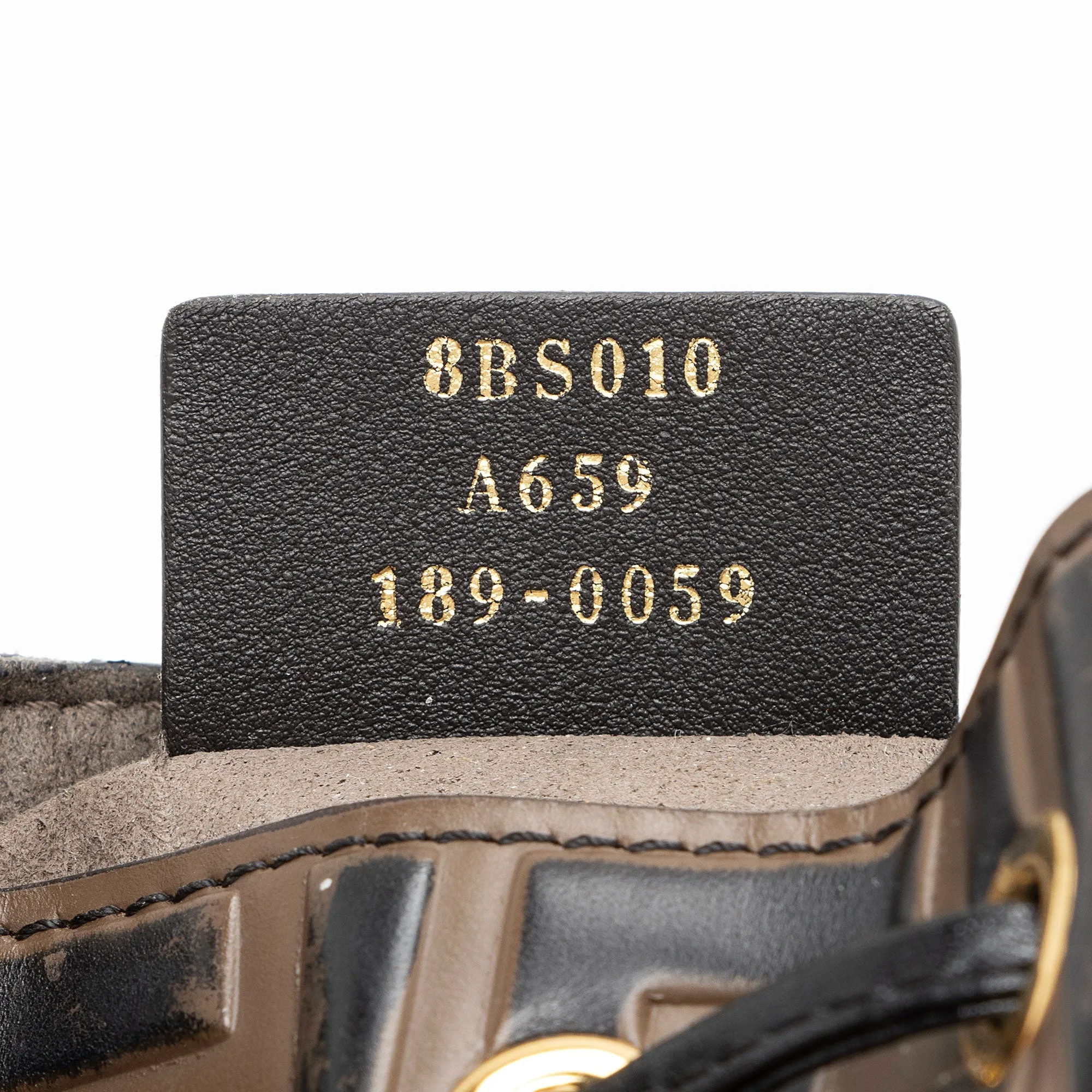 Fendi FF Embossed Calfskin Mon Tresor Mini Bucket Bag (SHF-ci9vp1)