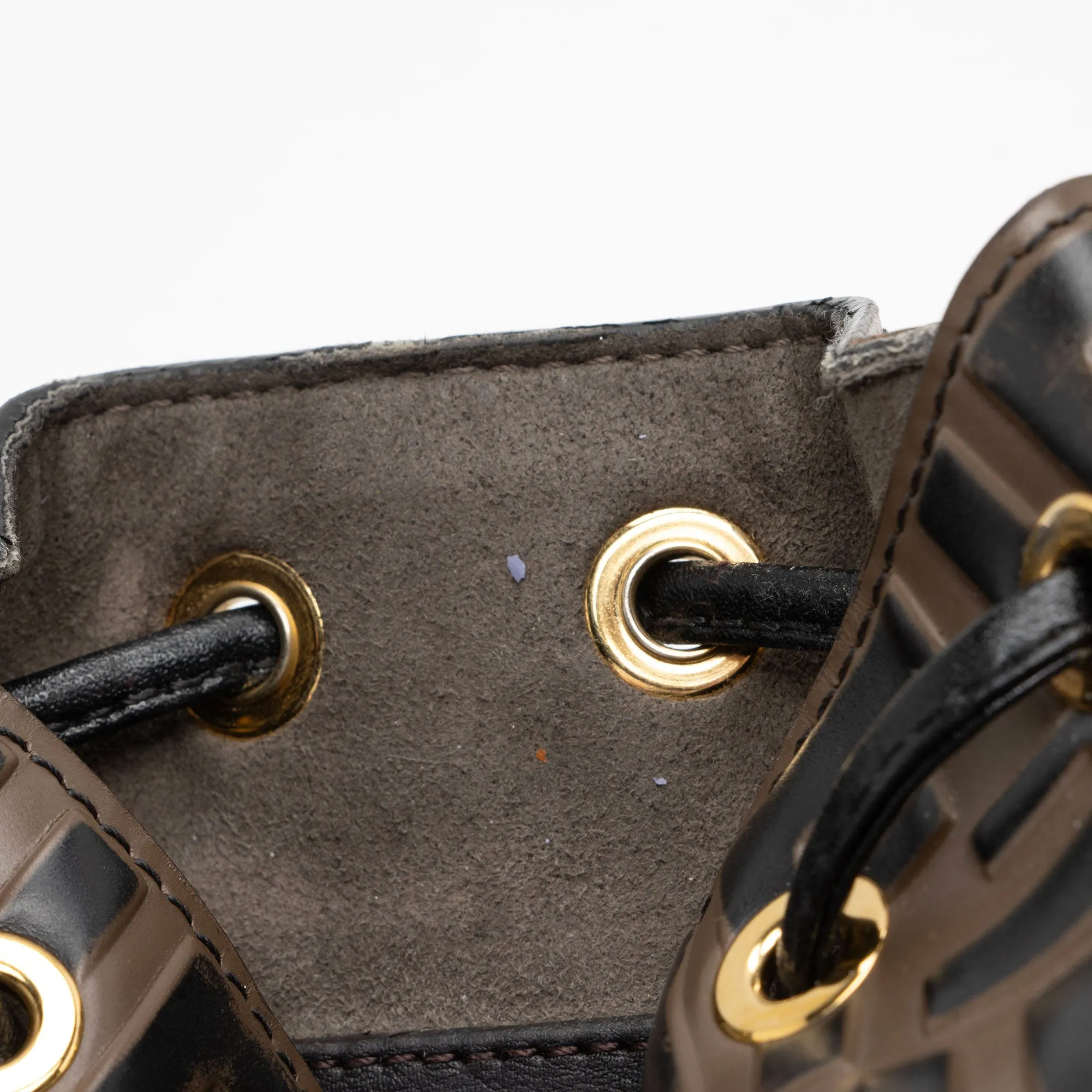 Fendi FF Embossed Calfskin Mon Tresor Mini Bucket Bag (SHF-ci9vp1)