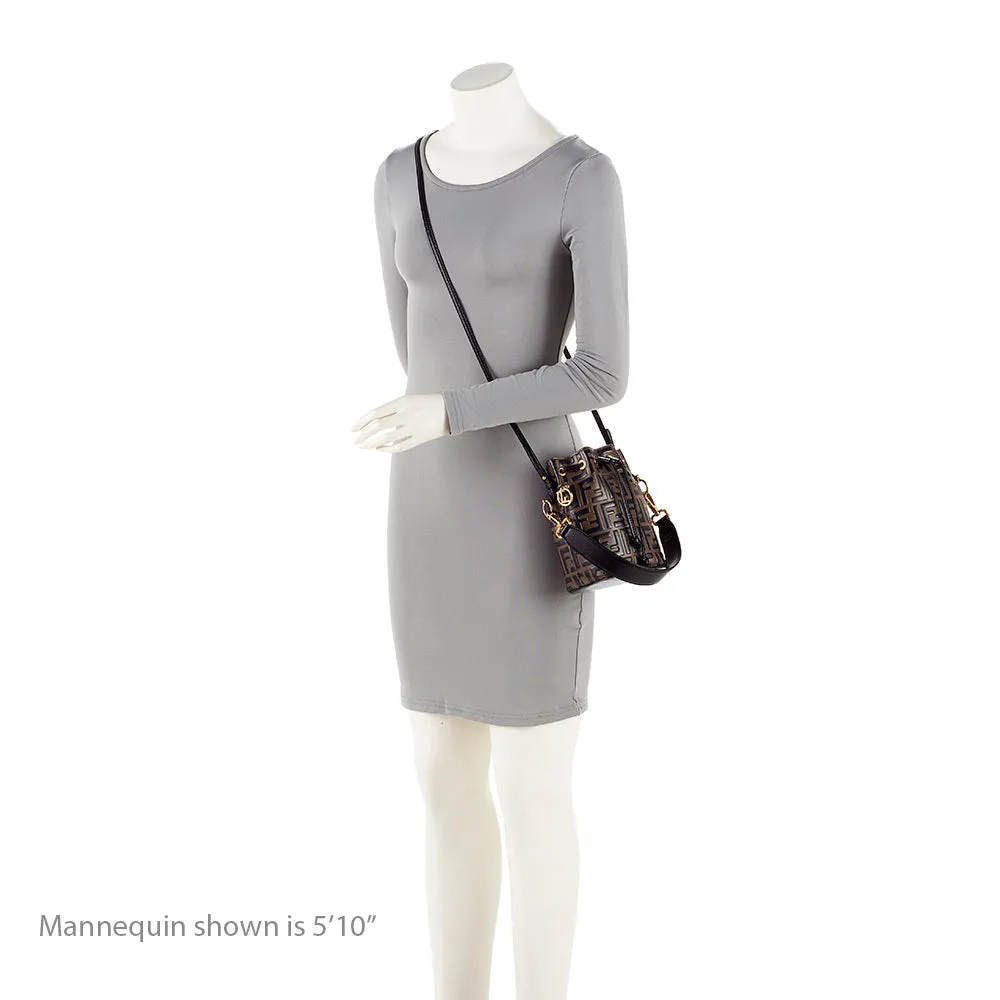 Fendi FF Embossed Calfskin Mon Tresor Mini Bucket Bag (SHF-ci9vp1)