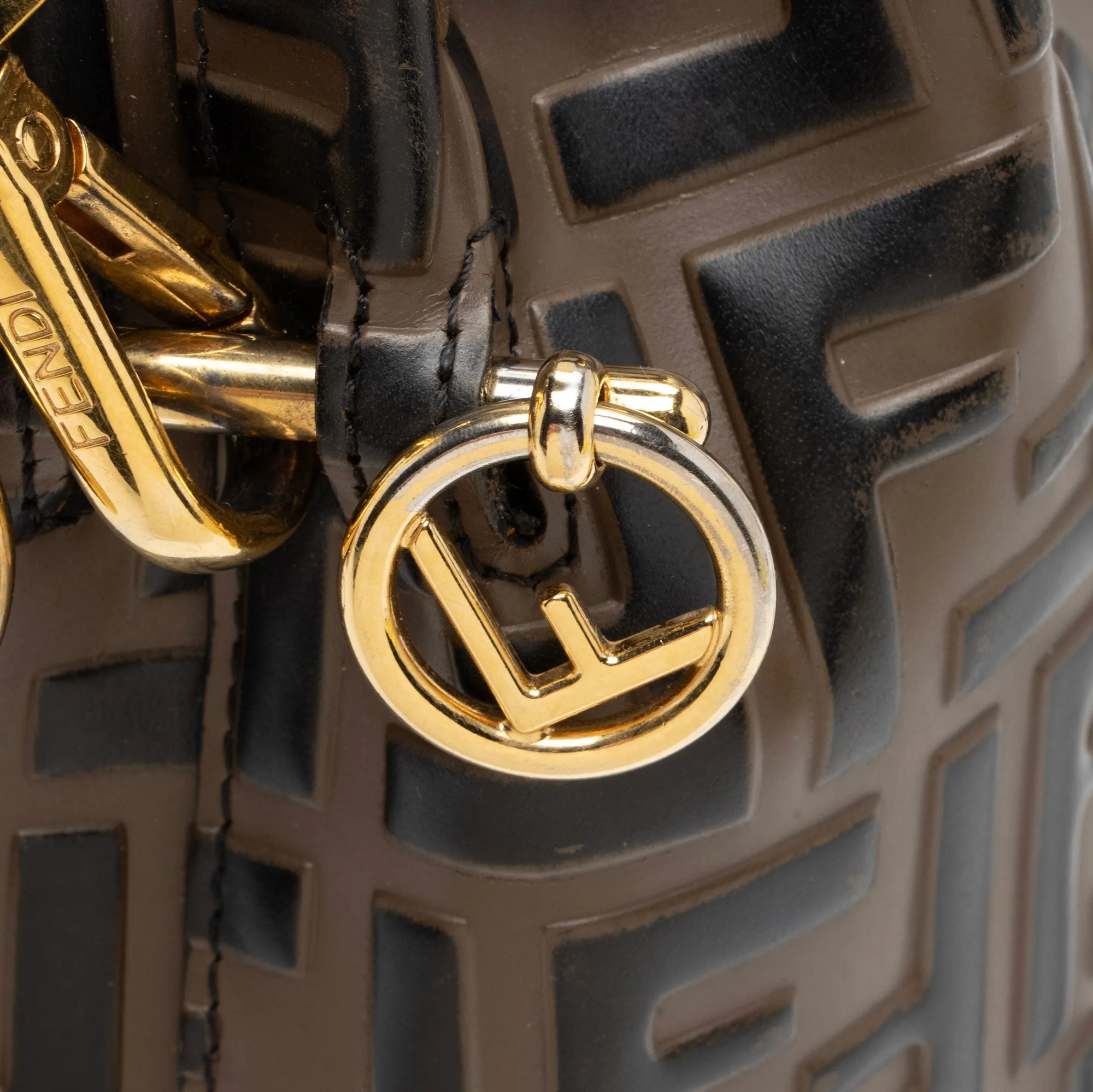 Fendi FF Embossed Calfskin Mon Tresor Mini Bucket Bag (SHF-ci9vp1)