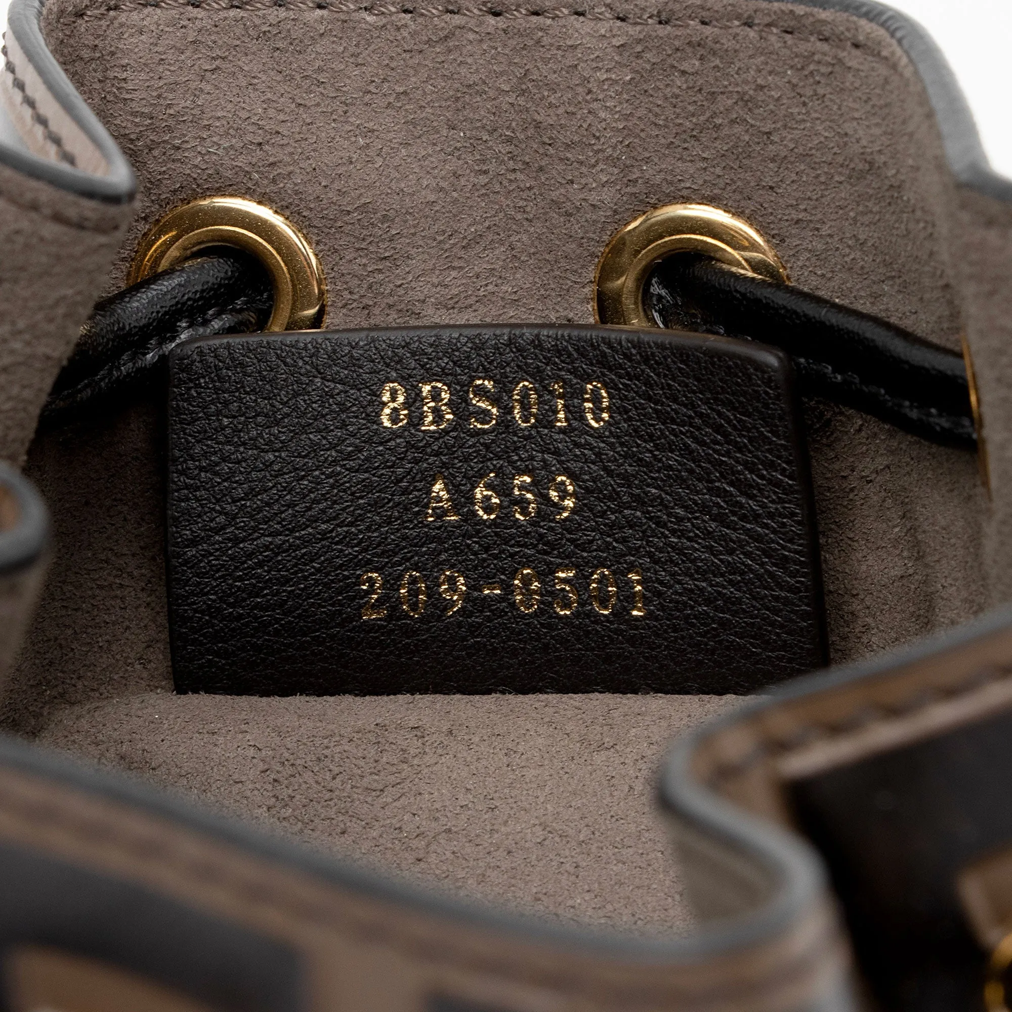 Fendi FF Embossed Calfskin Mon Tresor Mini Bucket Bag (SHF-NZkK6E)
