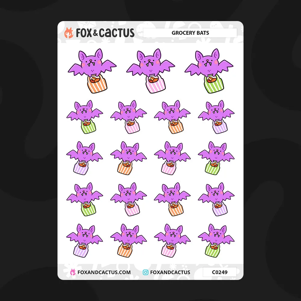 Grocery Bat Stickers