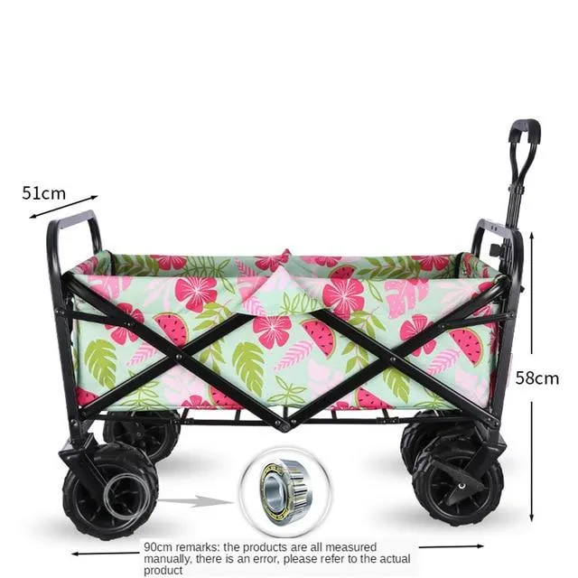 Grocery Canvas Rolling Buggies Outdoor Garden