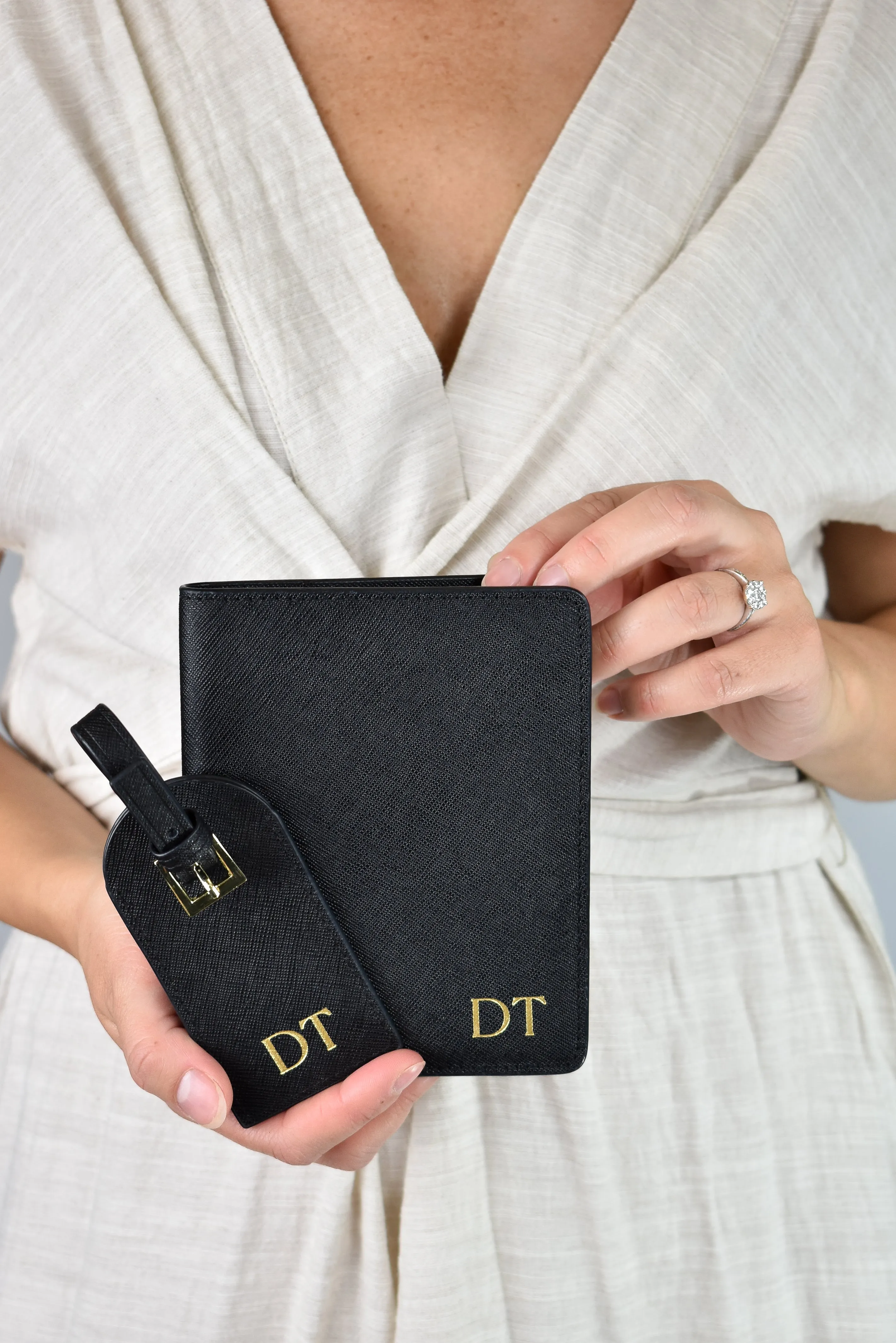 Personalised Passport Holder & Luggage Tag Gift Bundle