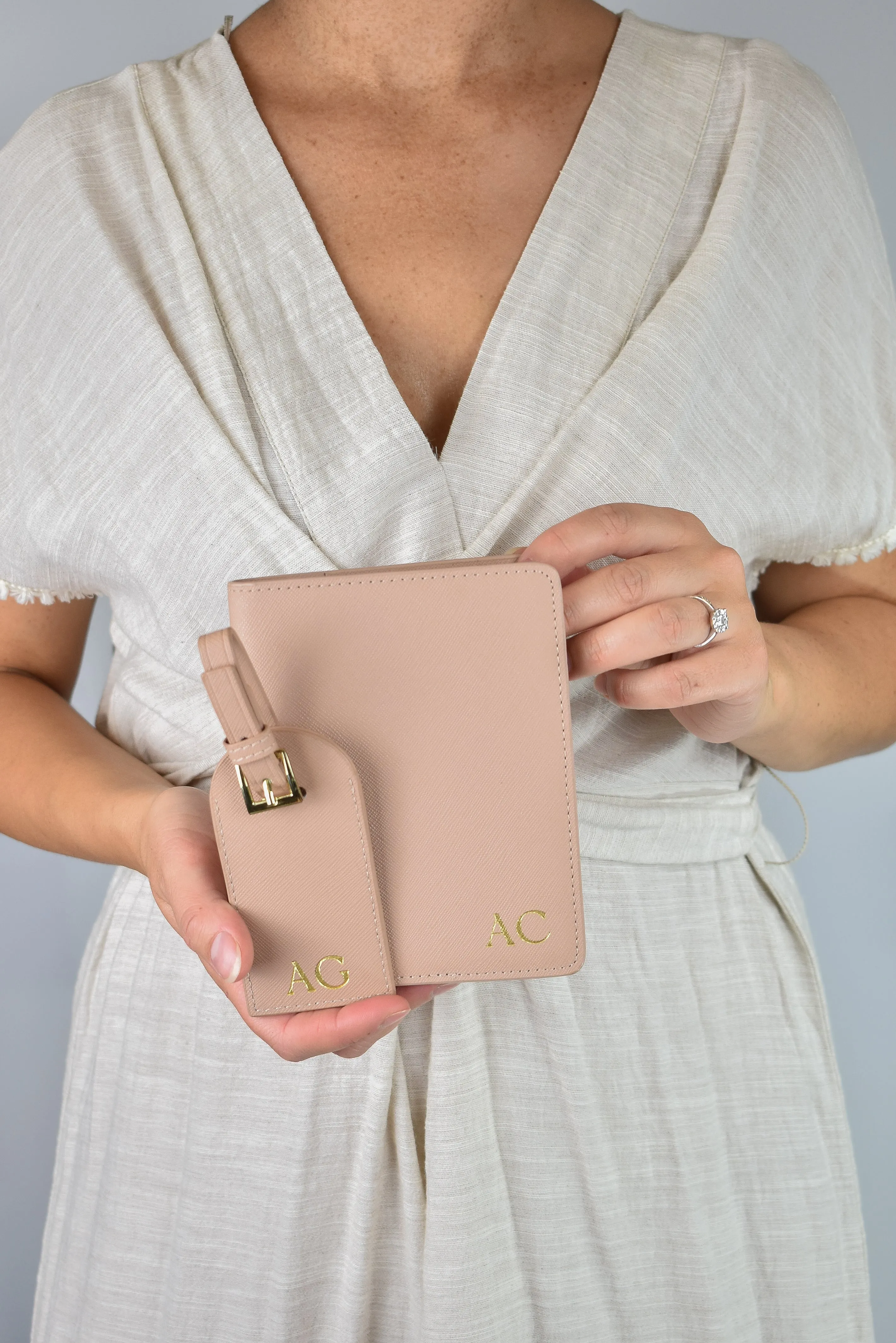 Personalised Passport Holder & Luggage Tag Gift Bundle