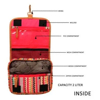 Pink Makeup/Travel Organizer Box Pouch