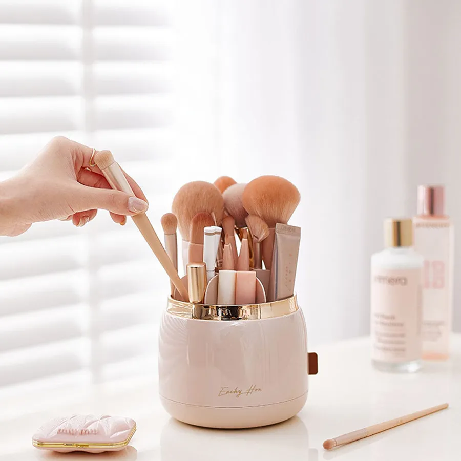 Rotating Dustproof Makeup Brush Organizer