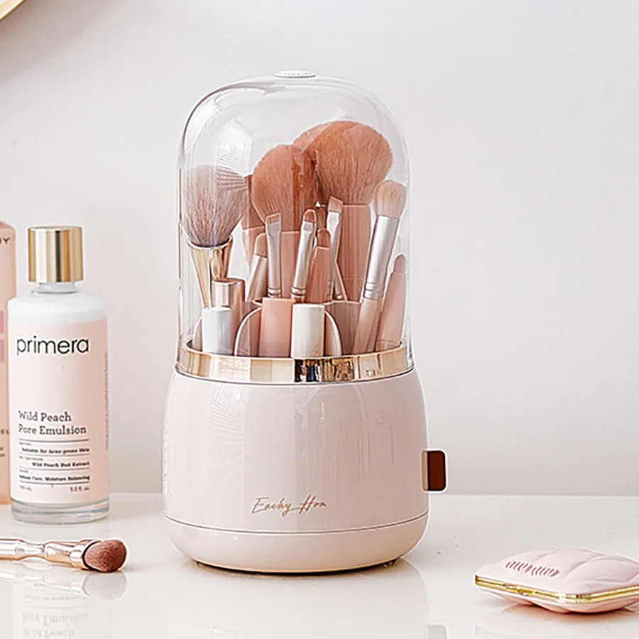 Rotating Dustproof Makeup Brush Organizer