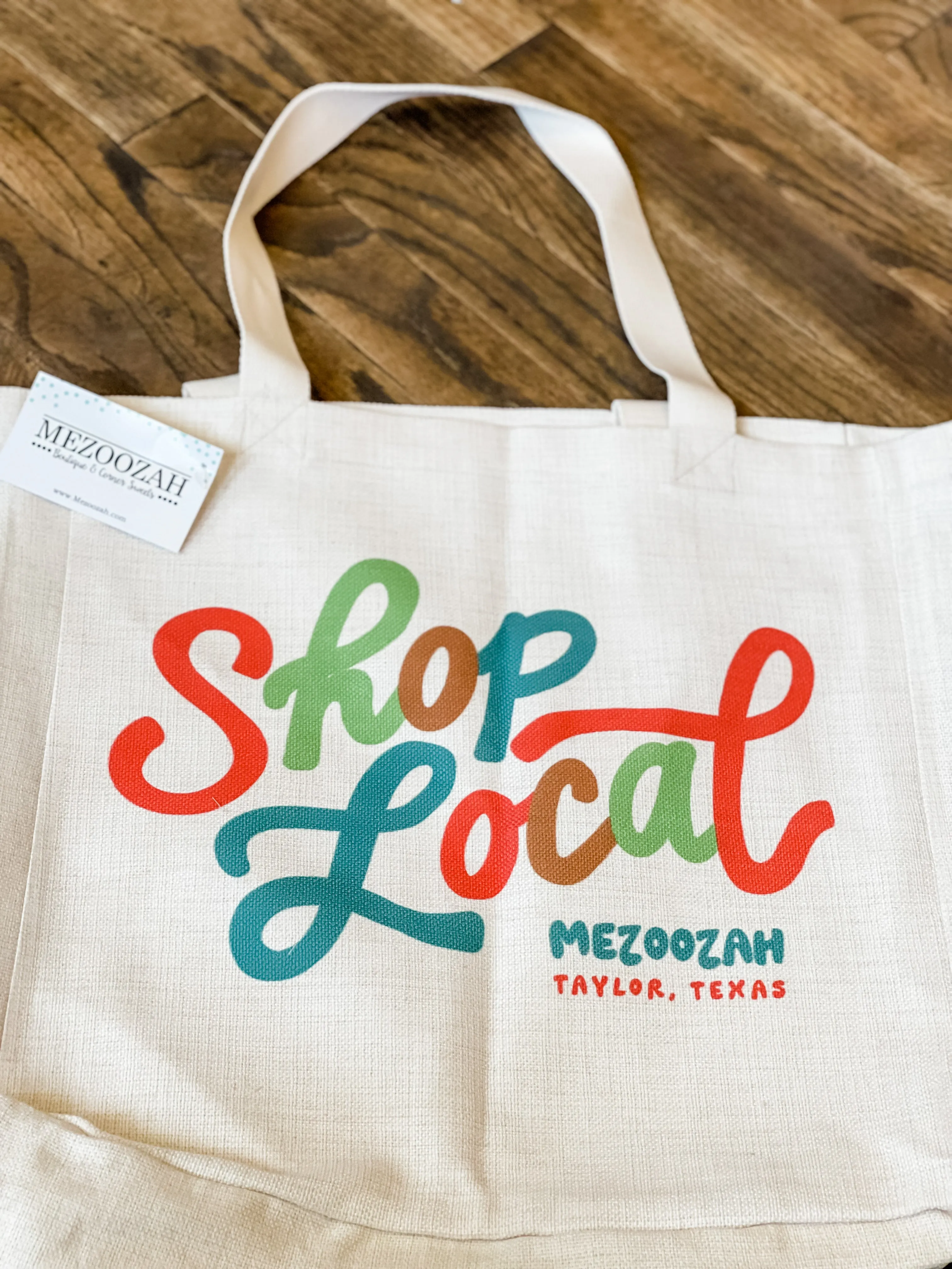 Shop Local Script Tote