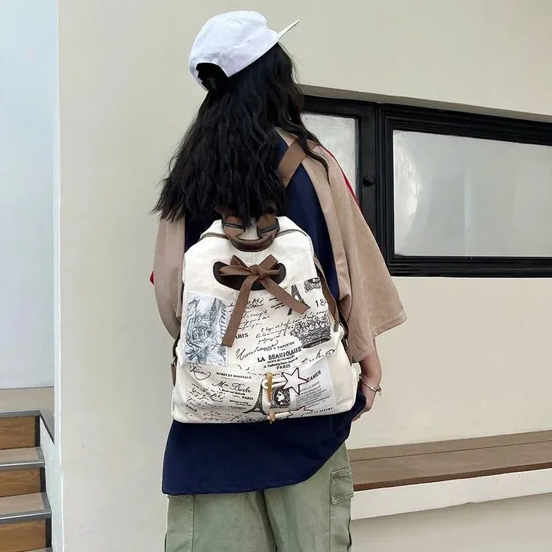 UAKISS  -  Retro Style Ladies Bags Personalized Design Niche Cute Mini Backpack Versatile Traveling Large Capacity Shoulder Bag