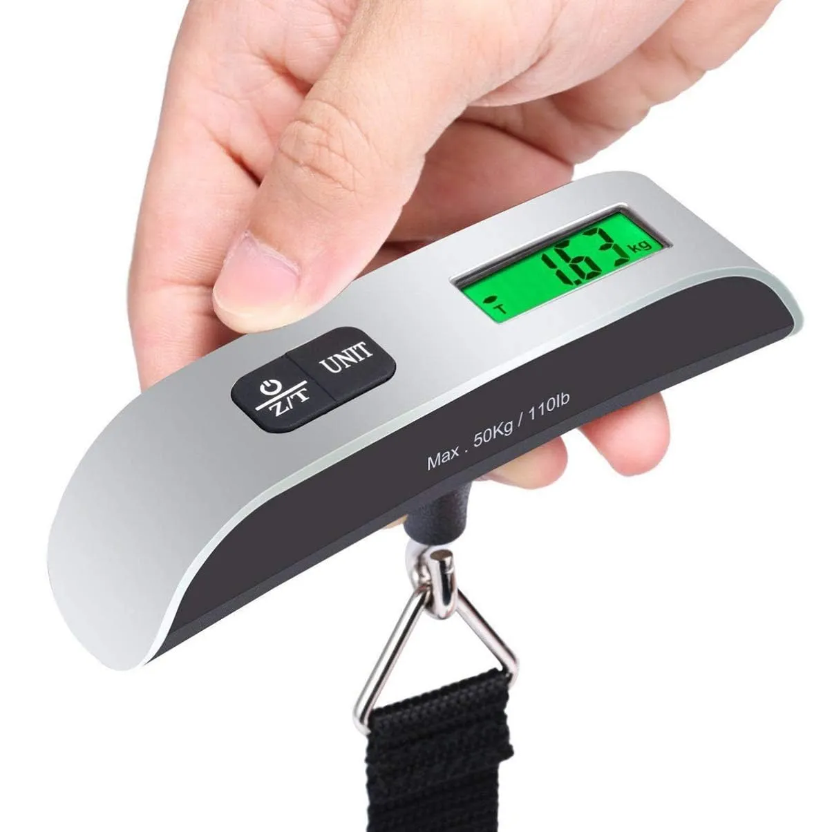 Ultechnovo Digital Hanging Luggage Scale Portable Handheld Baggage Scale For Travel Suitcase Scale For Traveling With Lcd Display 50Kg/110Lb
