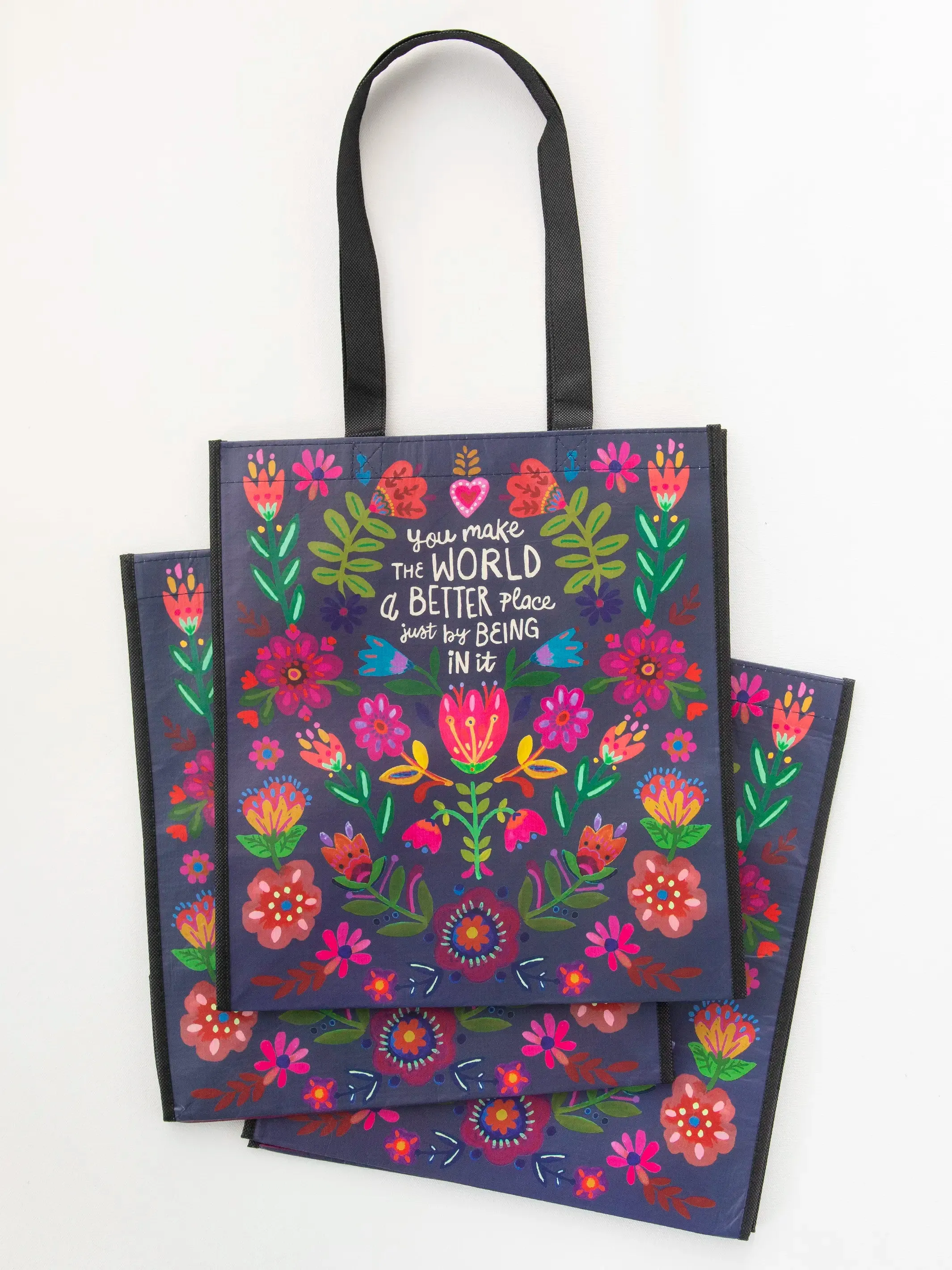 XL Happy Bag, Set of 3 - World Better Folk Flower